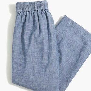 Chambray tie waist pant